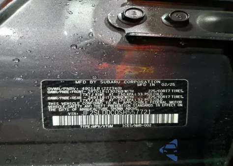 2025 Subaru Forester Premium z USA, uszkodzony, nr VIN JF2SLDDC0SH557721